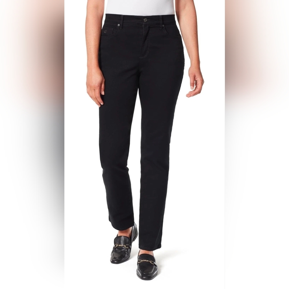 Gloria Vanderbilt Women's Black Straight Leg Jeans Sz 10